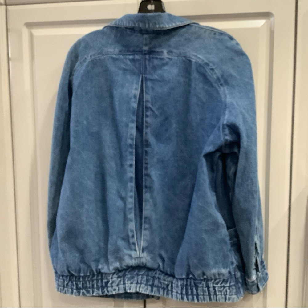 S.B. II by Bitterman Woman’s Vtg Blue Denim Coat Jacket Sz L, Snap Closure - Picture 2 of 11